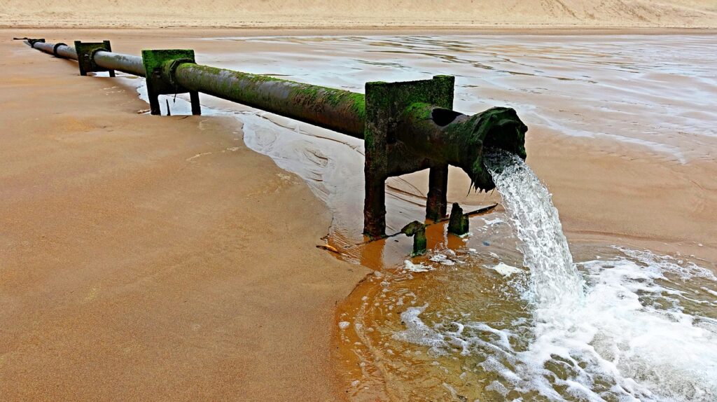 outfall, pipe, waste